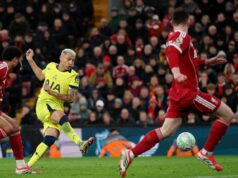 Richarlison rescues late point for Spurs at Liverpool to ease pressure on Tudor